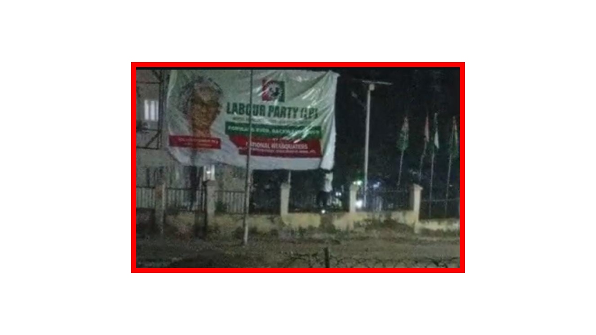 Hoodlums Invade Labour Party Secretariat, Rip Down Acting Chairman’s Banner in Utako