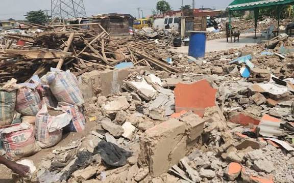Thugs Demand N55m From Lagos Landlords, Demolish Over 70 Homes In Surulere Community