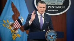 Hegseth calls on US allies to ‘step up’ over Strait of Hormuz