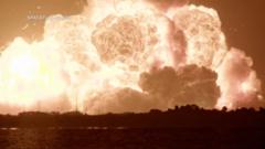 Blue Origin rocket explodes into huge ball of flame on Florida launch pad