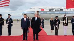 A red carpet and military flyover – How Trump welcomed Xi